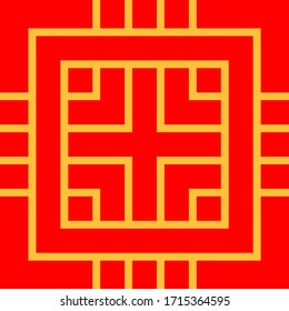This is a illustration of Seamless Japanese pattern connecting the lines 