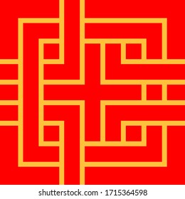 This is a illustration of Seamless Japanese pattern connecting the lines 