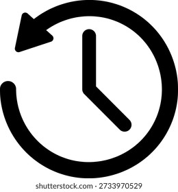 This is an illustration of the search history (order history) icon.