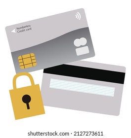 This is an illustration of the security of a numberless credit card.