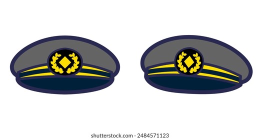 This is an illustration of a set of hats for the driver and conductor.