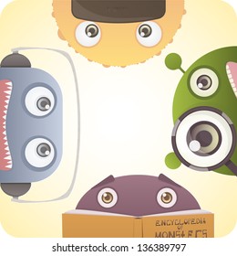 This is illustration set of monsters