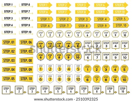 This is an illustration set of steps 1 to 10.