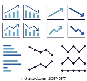 This is an illustration of a set of various graphs.