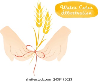 Este es un juego de ilustración de trigo y cebada.