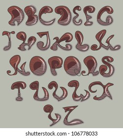 This is illustration of shiny vector alphabet