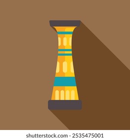 This illustration showcases an egyptian column adorned with hieroglyphs, symbolizing the rich history and culture of ancient egypt