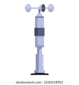 This illustration shows an anemometer, a device that measures wind speed and direction