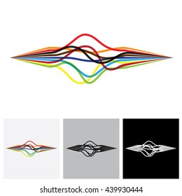 This illustration shows intertwined tapes forming a beautiful abstract shape