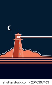 This illustration shows a lighthouse that indicates the way