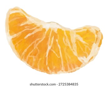 Esta es una ilustración de una sola naranja mandarina (con piel delgada). Se puede utilizar para diseños relacionados con la cocina, ilustraciones, diagramas, etc.