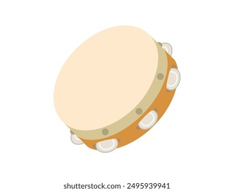 This is an illustration of a single tambourine.