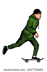 This is an illustration of a skater