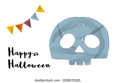 This is an illustration of a skull for Halloween.Easy-to-use vector data.