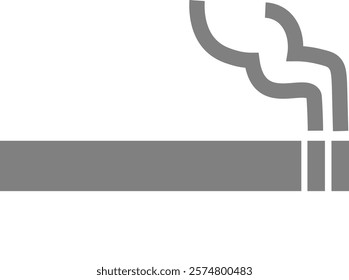 This is an illustration of a smoking mark (cigarette icon).