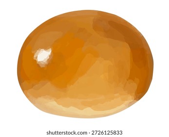 Dies ist eine Illustration eines glatten runden Brotlaibs. Es kann als Illustration für ein Café-Menü oder -Design verwendet werden.