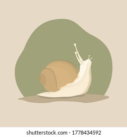 this is the illustration of snail, this illustration good for sticker, icon, mascot and etc.