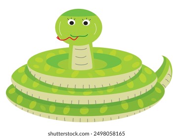 This is an illustration of a snake. In Japan, it will be used as a New Year's greeting for 2025.