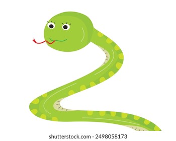 This is an illustration of a snake. In Japan, it will be used as a New Year's greeting for 2025.