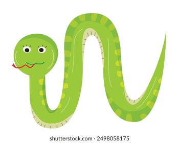 This is an illustration of a snake. In Japan, it will be used as a New Year's greeting for 2025.
