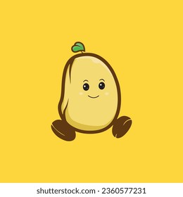 this is a illustration of soysbean mascot vector, this art is suitable for commercial purposes or mascot of an activity, or icon for design purposes