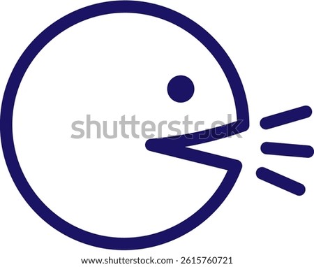 This is an illustration of a speaking icon (talk mark).
