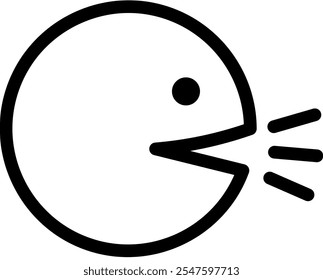 This is an illustration of a speaking icon (talking mark).