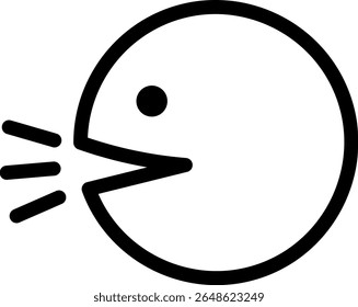 This is an illustration of a speaking mark (talk icon).