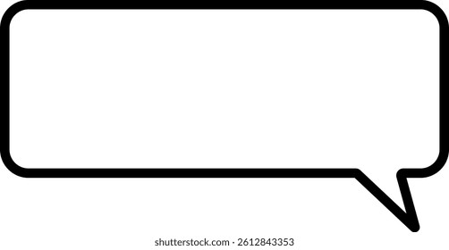This is an illustration of a speech bubble mark (simple).