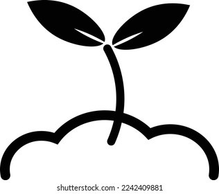 This is an illustration of a sprout icon.
