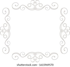 This is a illustration of Square antique pattern frame 