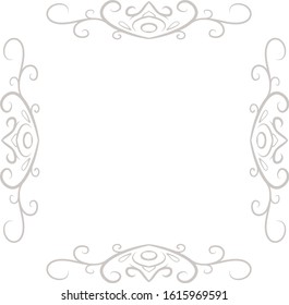 This is a illustration of Square antique pattern frame 