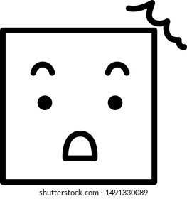 This is a illustration of Square emoticon icon