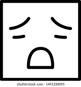 This is a illustration of Square emoticon icon