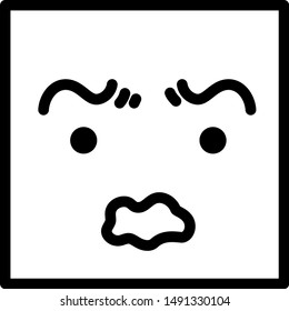 This is a illustration of Square emoticon icon