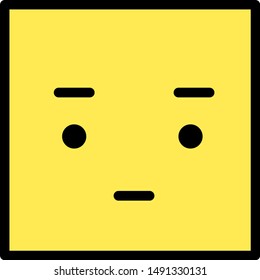 This is a illustration of Square emoticon icon