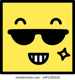 This is a illustration of Square emoticon icon