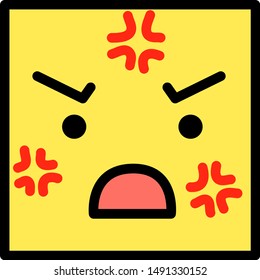 This is a illustration of Square emoticon icon