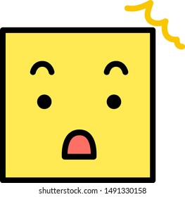 This is a illustration of Square emoticon icon