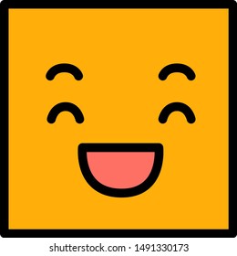 This is a illustration of Square emoticon icon