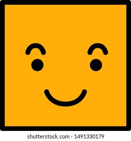 This is a illustration of Square emoticon icon