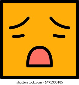 This is a illustration of Square emoticon icon
