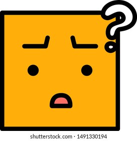 This is a illustration of Square emoticon icon
