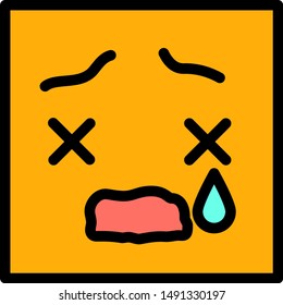 This is a illustration of Square emoticon icon