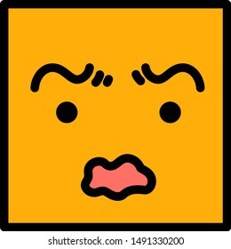 This is a illustration of Square emoticon icon