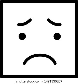 This is a illustration of Square emoticon icon
