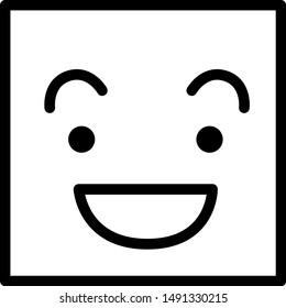 This is a illustration of Square emoticon icon
