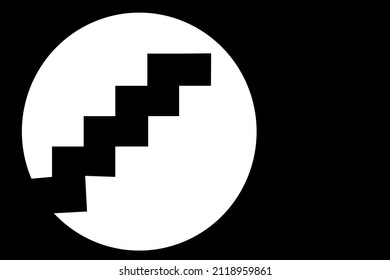 Esta es una ilustración de las escaleras que suben en círculo