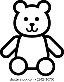 Esta es una ilustración de un icono de oso relleno.
