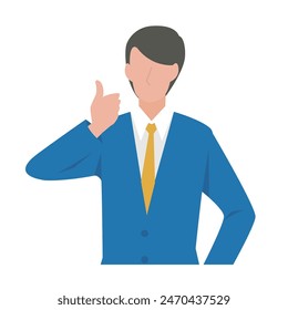 This is an illustration of a successful male business person who does good things.
